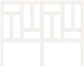 Cabeceira de cama 125,5x4x100 cm madeira de pinho maciça branco