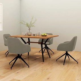 vidaXL Cadeiras de jantar 4 pcs veludo cinzento-claro