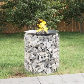 153558 vidaXL Braseira gabião Ø 50 cm ferro galvanizado