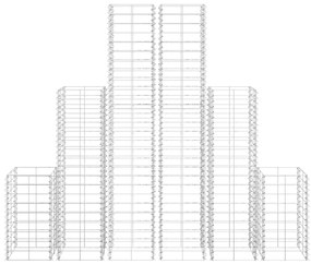 Conjunto de gabiões 6 pcs arame galvanizado