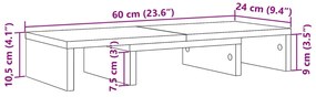 Suporte para monitor ajustável derivados de madeira branco