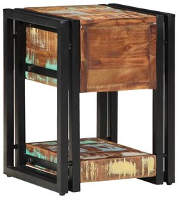Criado-mudos 2 pcs 40x40x40 cm Madeira recuperada maciça
