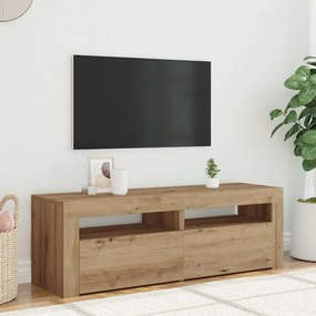 Móvel TV c/ luzes LED derivados de madeira carvalho artisiano