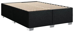 Cama com molas/colchão 140x200 cm tecido preto
