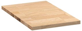 Bancada de cozinha retangular 40x63,5x2,7 cm carvalho maciça