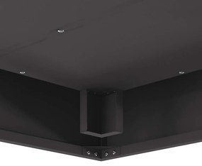 Fogueira VidaXL Quadrada Preta 80x80x40 cm Aço