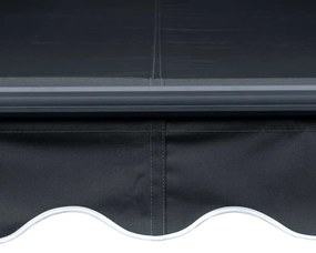 Toldo retrátil com sensor de vento e LED 300x250 cm antracite