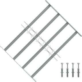 Grelha de segurança ajustável p/ janelas com 4 traves 500-650 mm