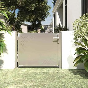 vidaXL Portão de jardim 100x70 cm Aço inoxidável