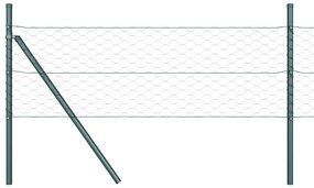 Cerca Hexagonal Verde 0.6x25 m Aço