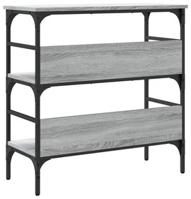 Mesa consola 75x32x75 cm derivados de madeira cinzento sonoma