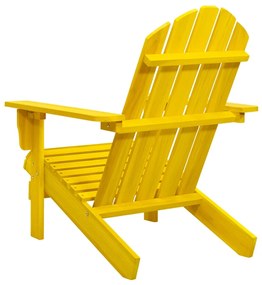 Cadeira Adirondack para jardim abeto maciço amarelo