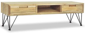 Móvel de TV 120x35x35 cm teca maciça
