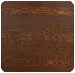 Mesa bistrô 80x80 cm MDF castanho-escuro