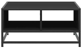 Mesa de centro 60,5x60,5x30 cm derivados de madeira/metal preto