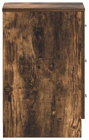 Mesa de cabeceira 2 pcs 38x35x56 cm madeira cor carvalho fumado