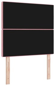 Cabeceira LED rosa 90 cm veludo