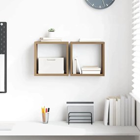 vidaXL Prateleiras de Parede Carvalho Artesanal MDF 26 x 15 x 26 cm