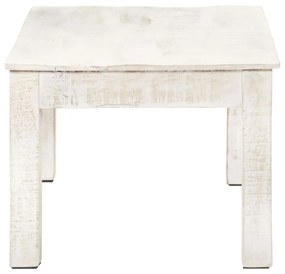 Mesa de centro 110x60x45cm madeira de mangueira maciça branco