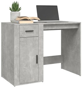 Secretária 100x49x75 cm derivados de madeira cinzento cimento