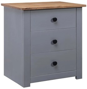 vidaXL Mesa de cabeceira 46x40x57 cm madeira de pinho panama cinzento