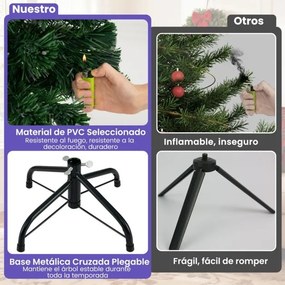 Árvore de Natal 93 cm artificial pré-iluminada com fibras óticas multicoloridas 96 luzes LED 8 modos 96 pontas Verde