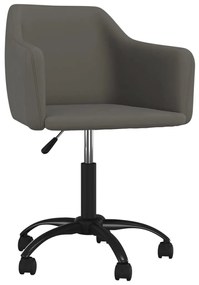 Cadeiras de jantar giratórias 2 pcs veludo cinzento-escuro