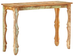 Mesa consola 110x40x76 cm madeira recuperada maciça