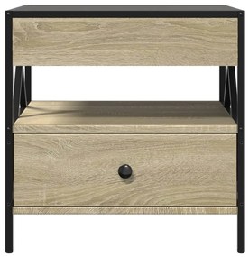 Mesa de centro luzes LED Infinity 50x50x51 cm carvalho sonoma