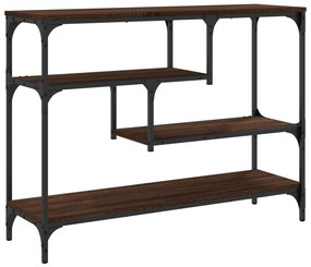 Mesa consola 100x30x75 cm derivados madeira carvalho castanho