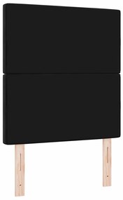Cabeceira LED preta, 80 cm, em veludo