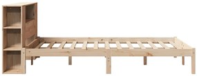 Cama com estante sem colchão 120x190 cm pinho maciço
