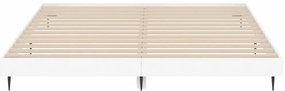 Estrutura de cama 140x200 cm derivados de madeira branco