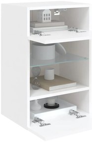 Móvel de parede para TV com luzes LED 40x30x60,5 cm branco