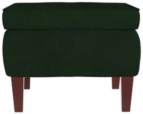 Cadeira baloiço c/ pernas de metal e banco veludo verde-escuro