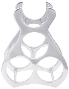 Suporte para Vinho vidaXL Prateado 23x14x28 cm Alumínio