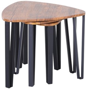 Conjunto de 3 Mesas de Café Nido Mesa de Café Moderna Mesa Auxiliar Me