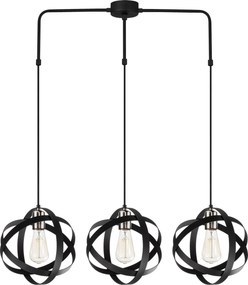 Candeeiro de Teto Gezegen – Preto – 89 x 25 cm