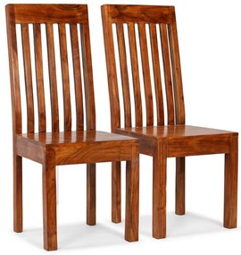 Cadeiras jantar modernas 2 pcs madeira maciça + acabamento mel