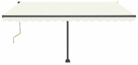 Toldo automático com LED e sensor de vento 450x350 cm cor creme