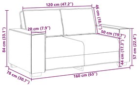Sofá de 2 lugares 120 cm veludo verde-escuro