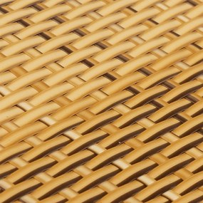 Telas de varanda 5 pcs 255x19 cm vime PE castanho-claro