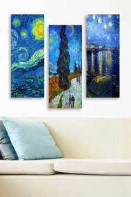 Quadro Decorativo MDF0074 – Multicolor – 20 x 50 cm (3 Peças)