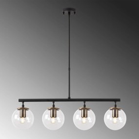 Candeeiro Chandelier Fazli – Preto Antigo – 70 x 15 x 43-87 cm