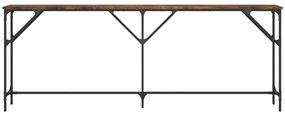 Mesa consola 200x29x75 cm derivados de madeira carvalho fumado