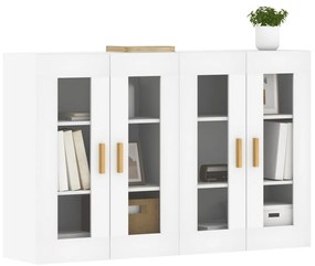 Móveis de parede 2 pcs derivados de madeira branco