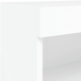Móvel de TV com luzes LED 80x30x30 cm branco