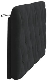 Almofadão de cabeceira 140 cm veludo preto