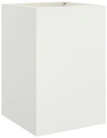 Vaso/floreira 52x48x75 cm aço branco