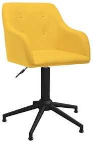 330398 vidaXL Cadeira de escritório giratória tecido amarelo